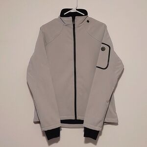 📣 GURU Sportswear Women's Light Gray Long Sleeved Zip-Front Jacket NWT Size M